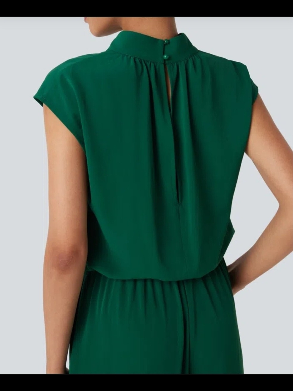 Halara Cap Sleeve Keyhole Back Wide Leg Jumpsuit NWOT Large - Picture 3 of 7